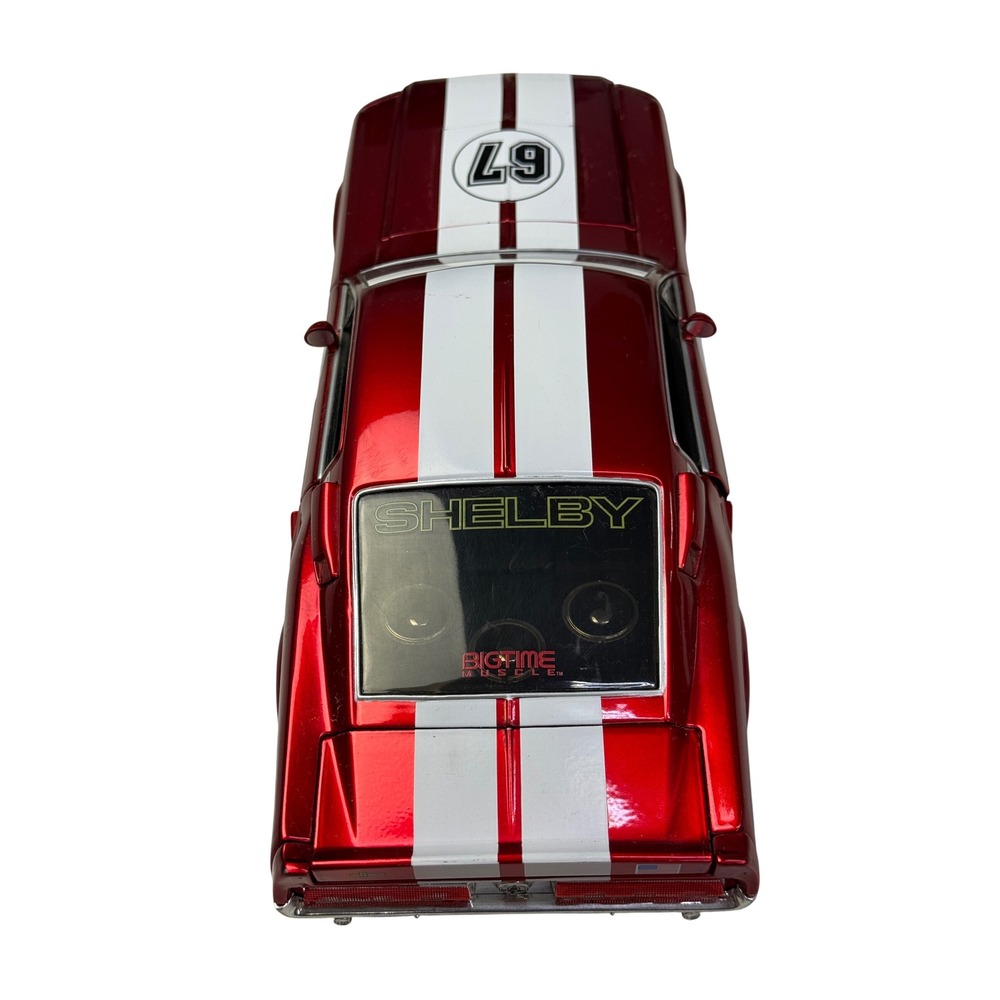 Jada Toys Bigtime Muscle 1967 Ford Mustang Shelby GT500KR 1:24 Diecast Red White - Picture 10 of 14
